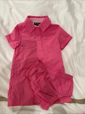 Prodoh Girls - Hot Pink Polo Dress with Matching Bloomers